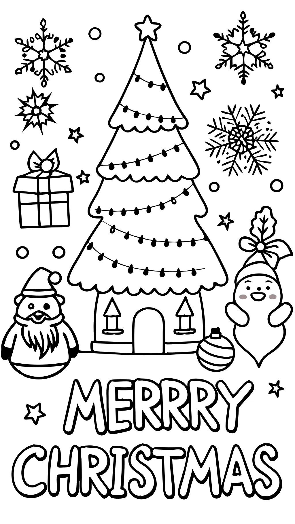 merry christmas coloring pages print